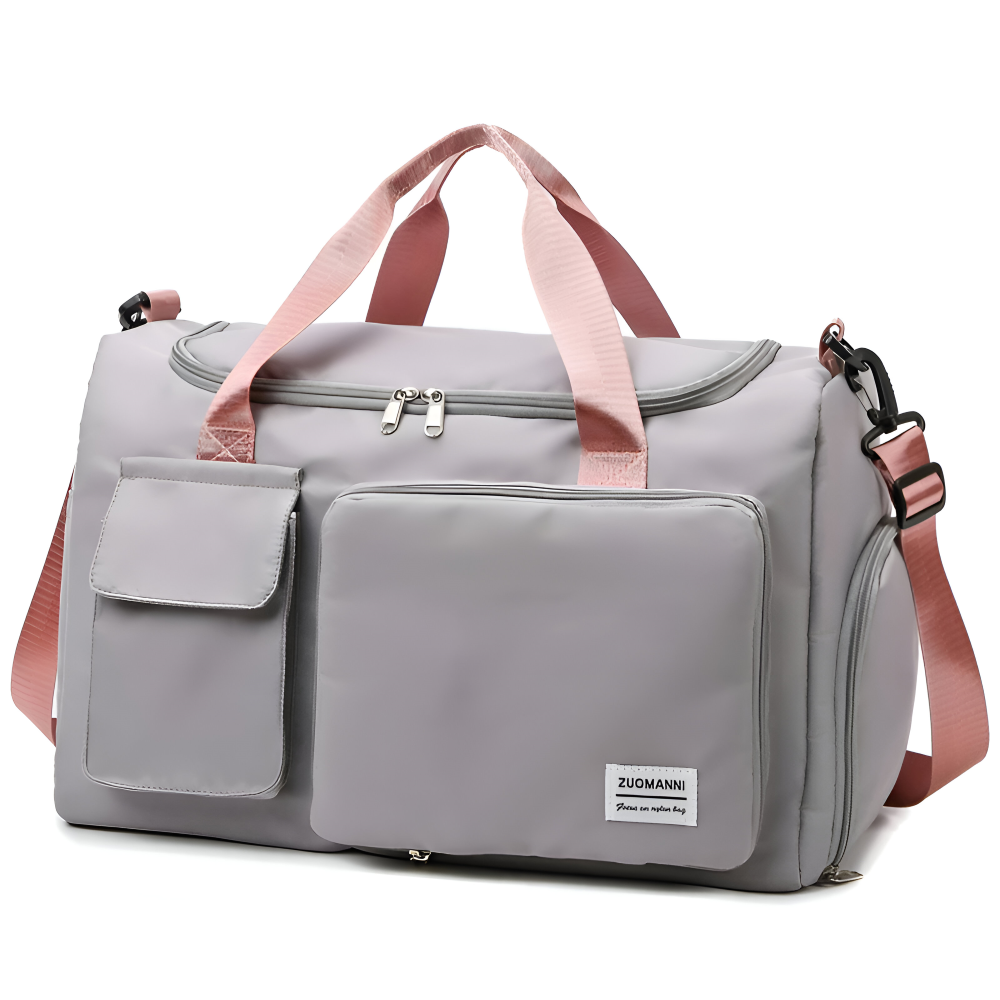 Waterproof Travel Bag with Shoe Compartment - Lightweight Weekend Duffel Bag with Large Capacity