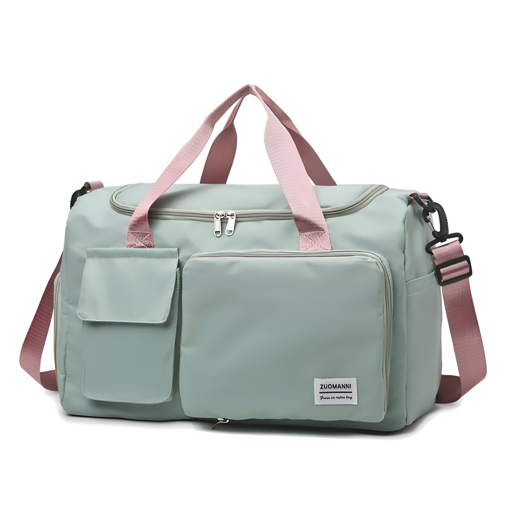 Waterproof Travel Bag with Shoe Compartment - Lightweight Weekend Duffel Bag with Large Capacity