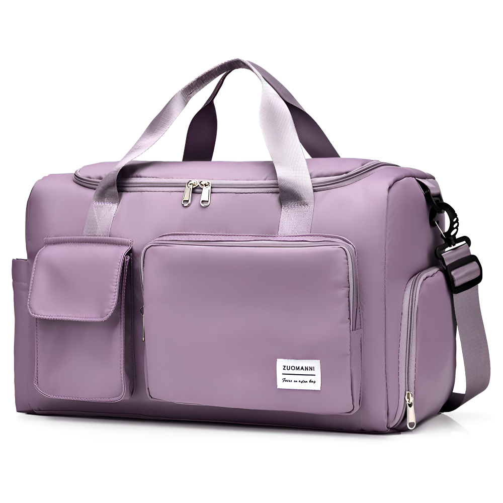 Waterproof Travel Bag with Shoe Compartment - Lightweight Weekend Duffel Bag with Large Capacity