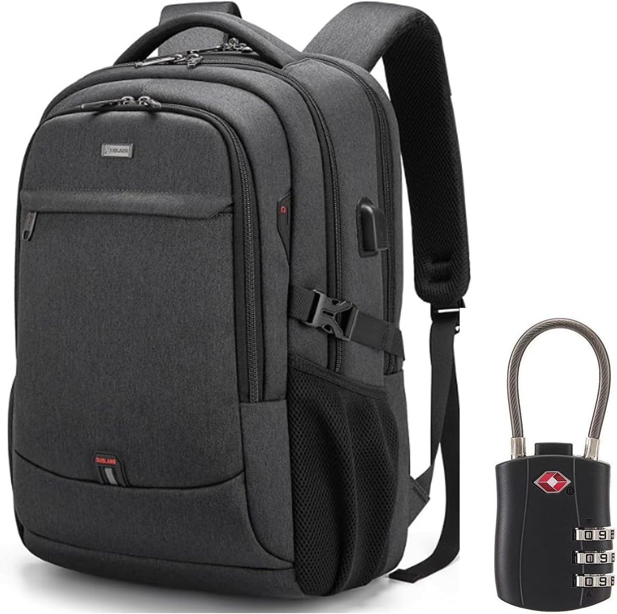 Waterproof Travel Laptop Backpack with USB Port and Organised Storage