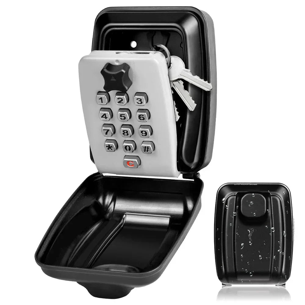 Waterproof Wall-Mounted Key Safe – Outdoor Key Storage Box with Combination Code