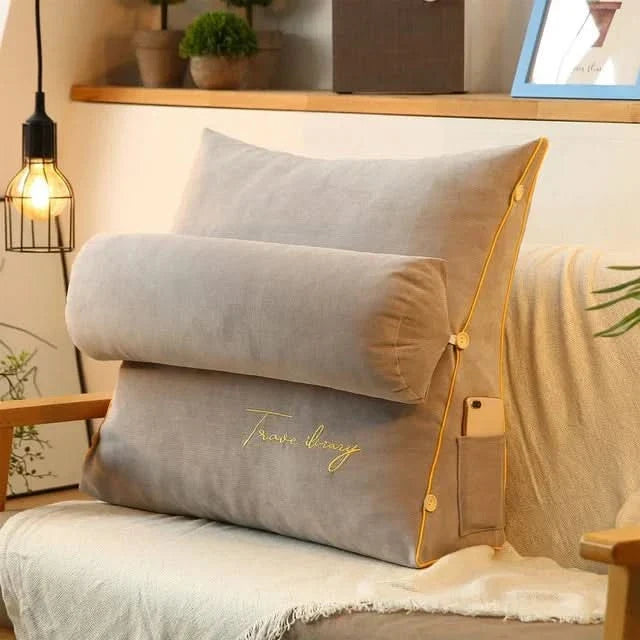 Wedge Back Support Pillow with Neck Roll