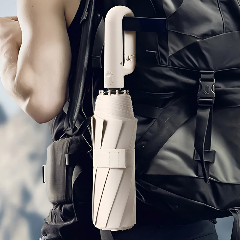 Wind and Rain Umbrella with Automatic Clip Handle
