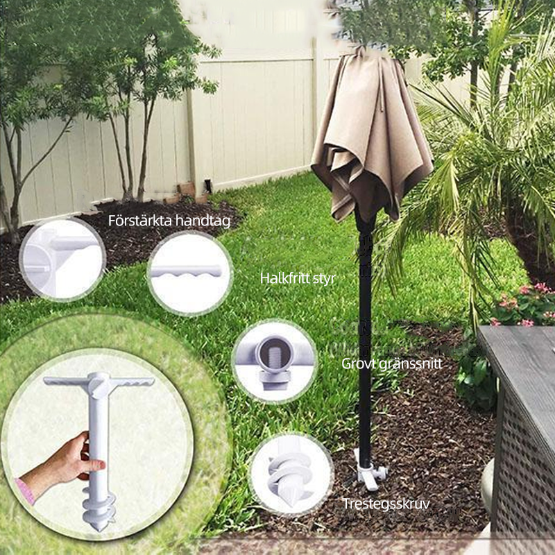 Wind-Resistant and Durable Beach Umbrella Anchor