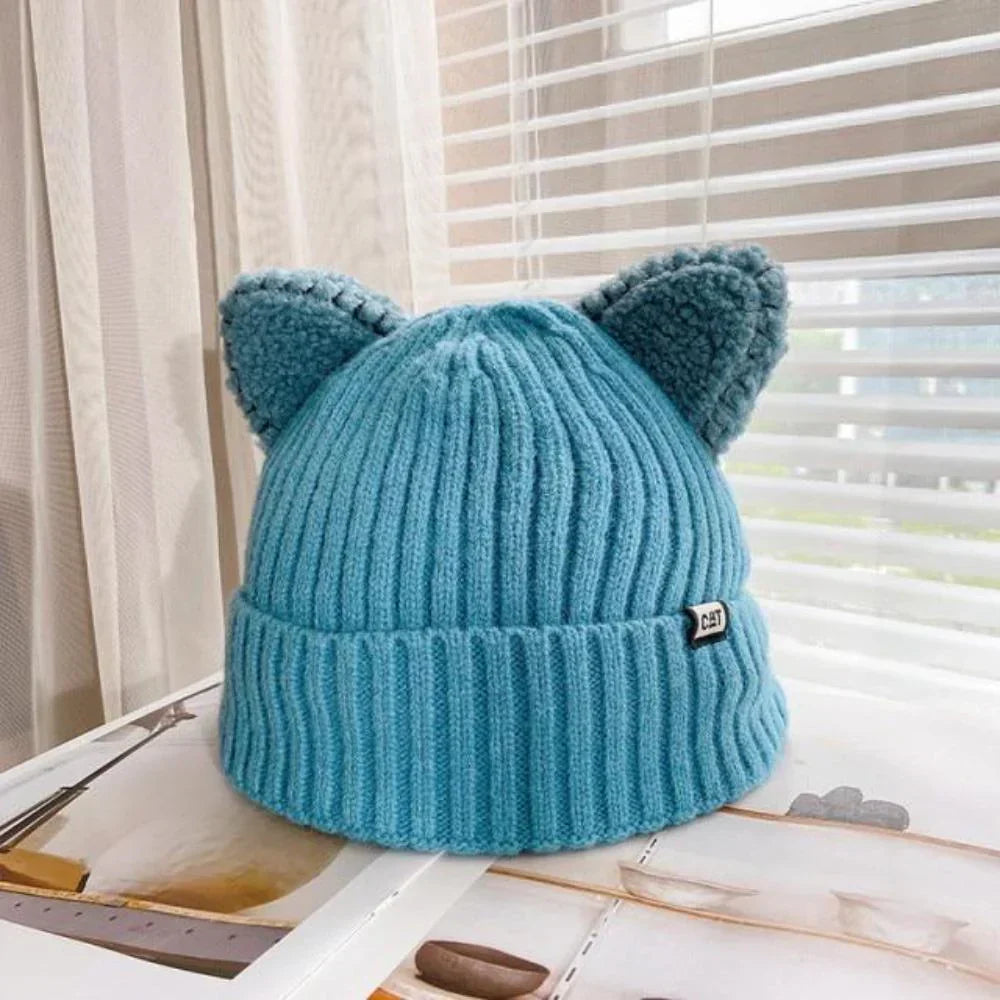 Winter Beanie with Cat Ears