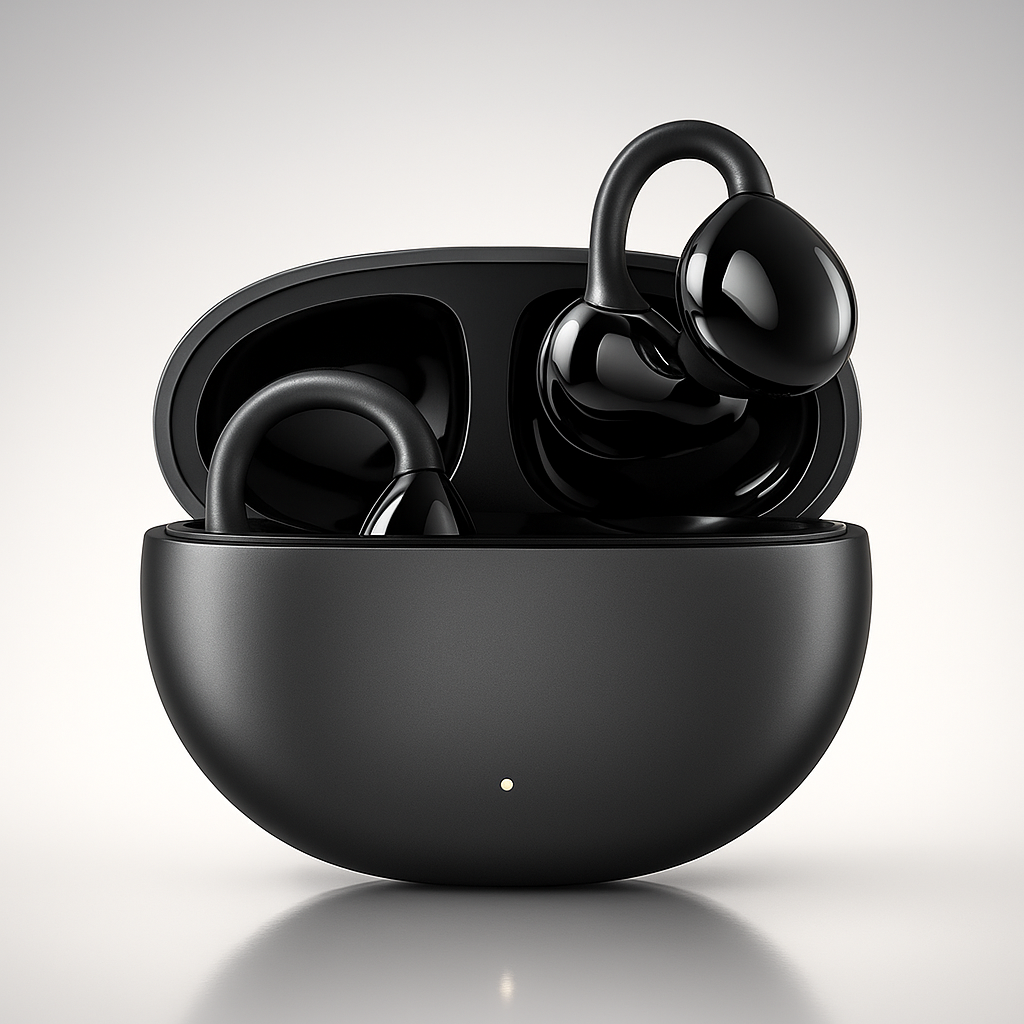 Wireless Bluetooth Clip-On Open-Ear Earbuds with Clear Sound