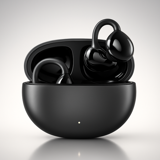 Wireless Bluetooth Clip-On Open-Ear Earbuds with Clear Sound
