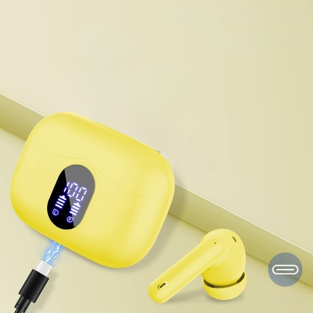 Wireless Bluetooth Headphones with Noise Cancelling and Display