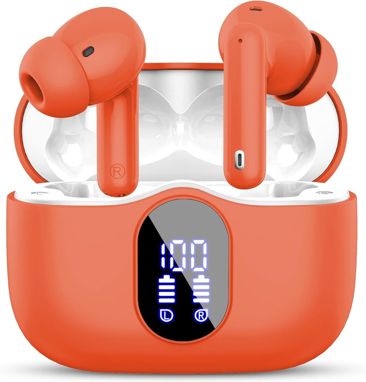 Wireless Bluetooth Headphones with Noise Cancelling and Display