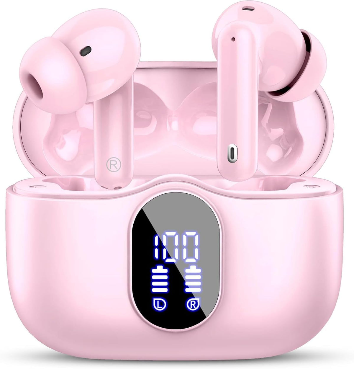 Wireless Bluetooth Headphones with Noise Cancelling and Display