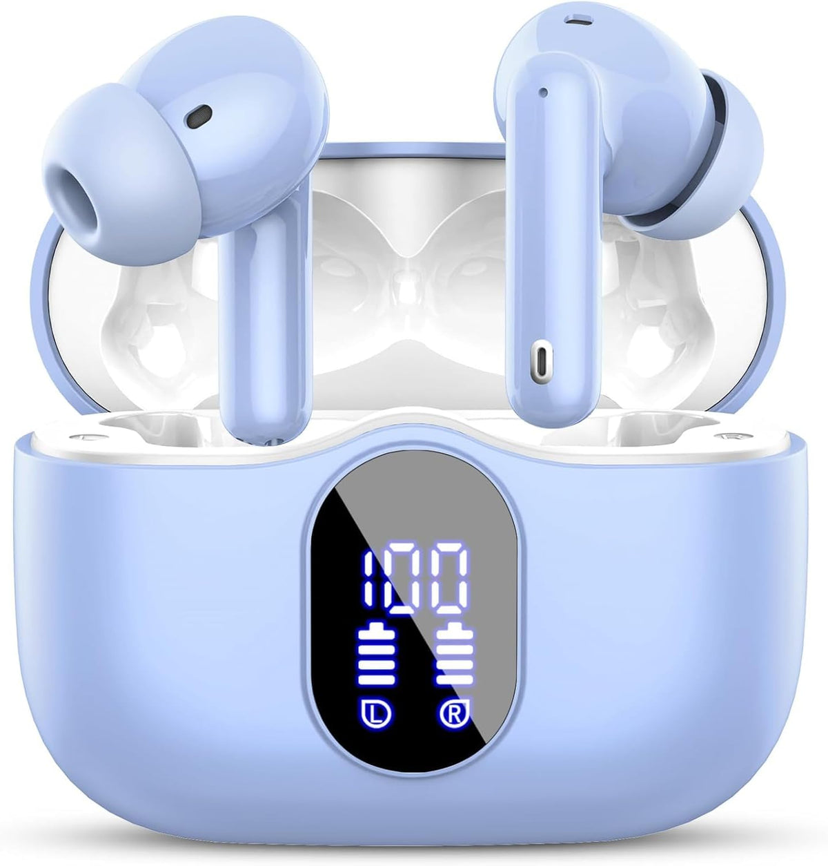 Wireless Bluetooth Headphones with Noise Cancelling and Display