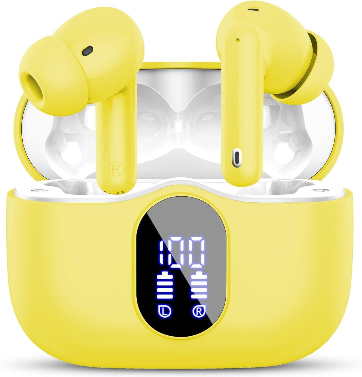 Wireless Bluetooth Headphones with Noise Cancelling and Display