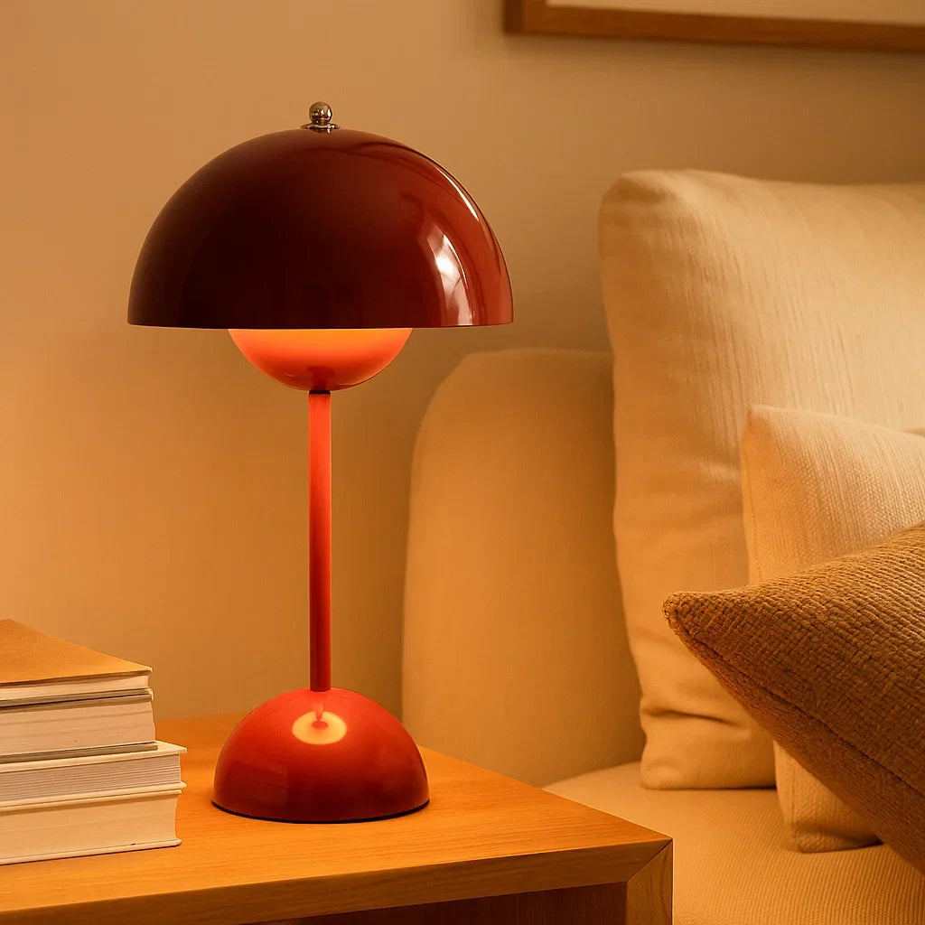 Wireless & Dimmable Scandinavian LED Mushroom Lamp