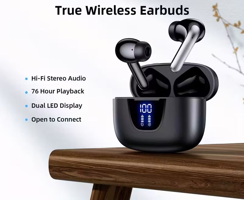 Wireless Earbuds with Long Battery Life & Clear Sound