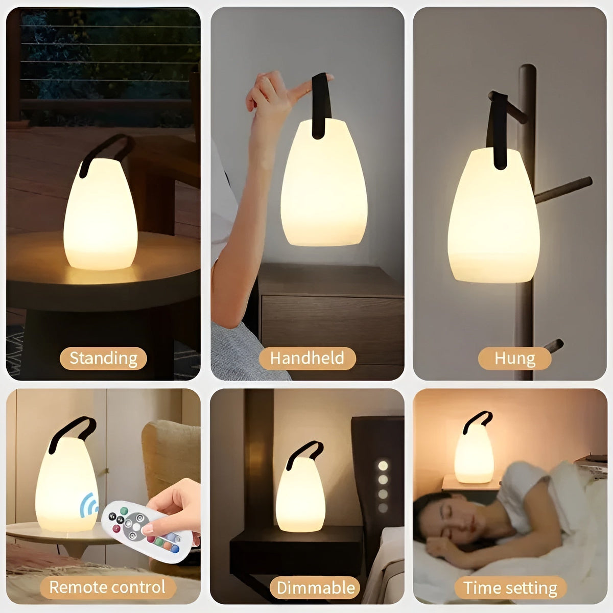 Wireless LED Table Lamp – Waterproof, Rechargeable and 16 Colors