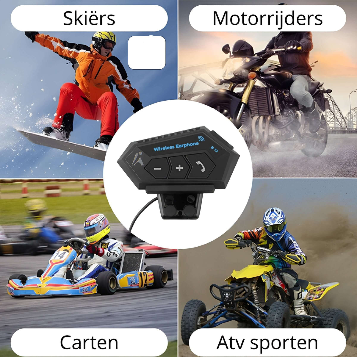 Wireless Motorcycle Helmet Headset