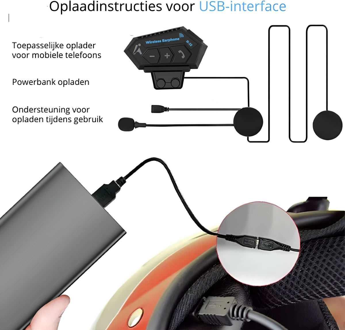 Wireless Motorcycle Helmet Headset