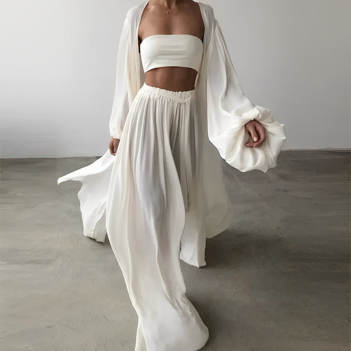 Women's 3-Piece Summer Set: Blazer, Trousers and Top