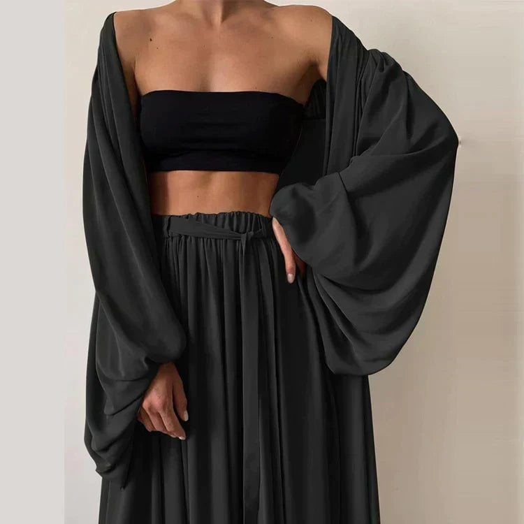 Women's 3-Piece Summer Set: Blazer, Trousers and Top