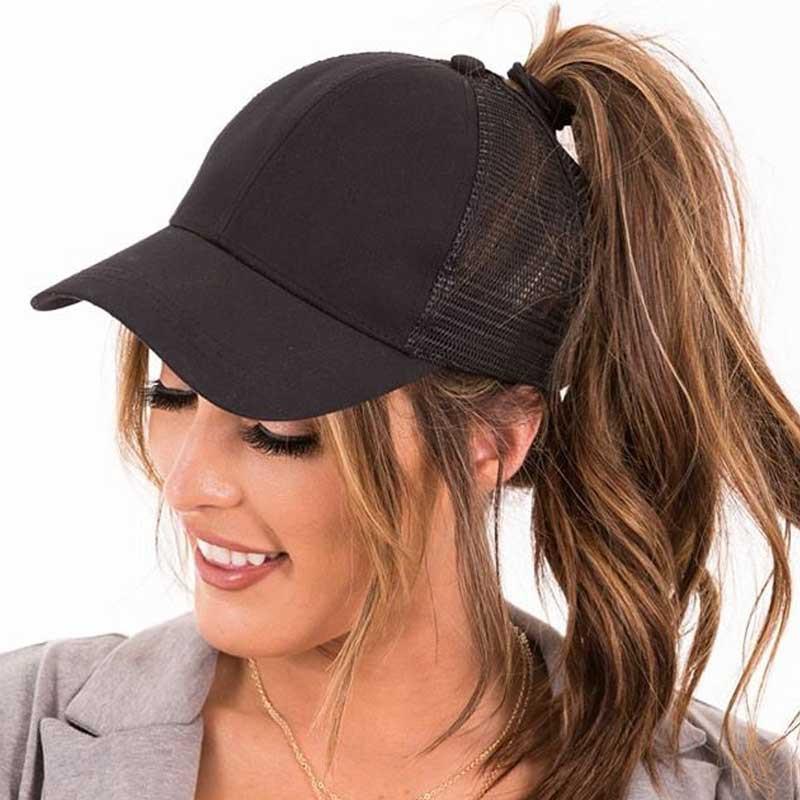 Women's Adjustable High Ponytail Baseball Cap - Sun Hat