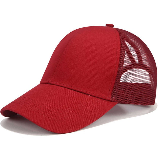 Women's Adjustable High Ponytail Baseball Cap - Sun Hat