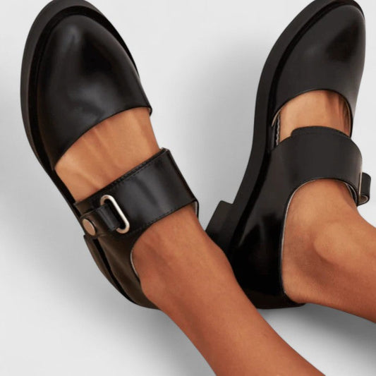Women's Ankle Strap Mary Jane Loafers