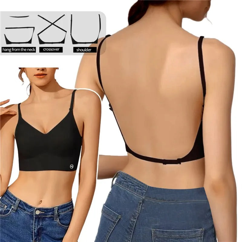 Women's Backless Push-Up Bra | Comfort and Support