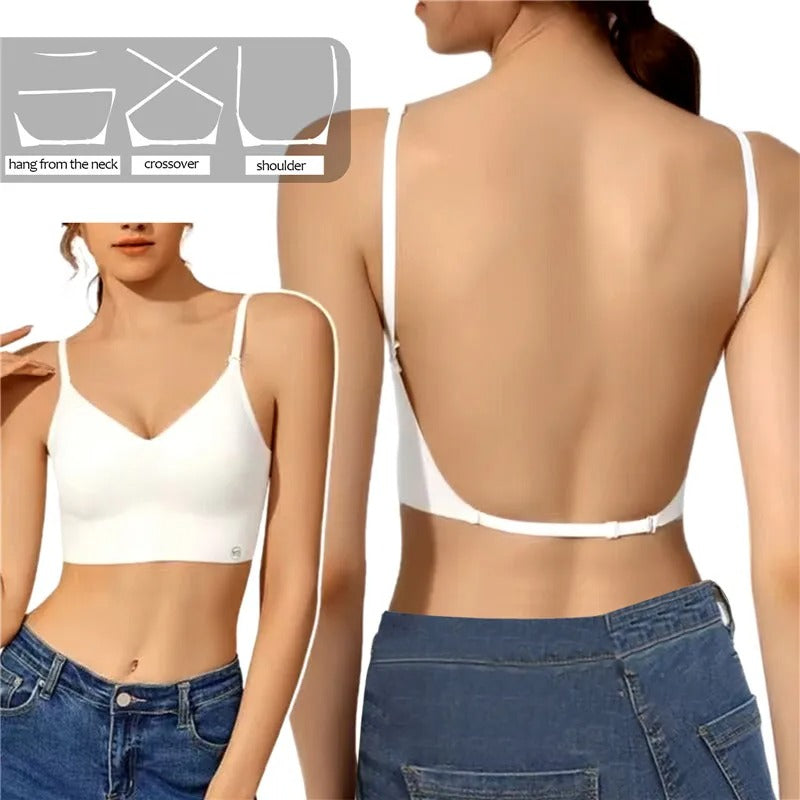 Women's Backless Push-Up Bra | Comfort and Support