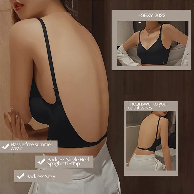 Women's Backless Push-Up Bra | Comfort and Support