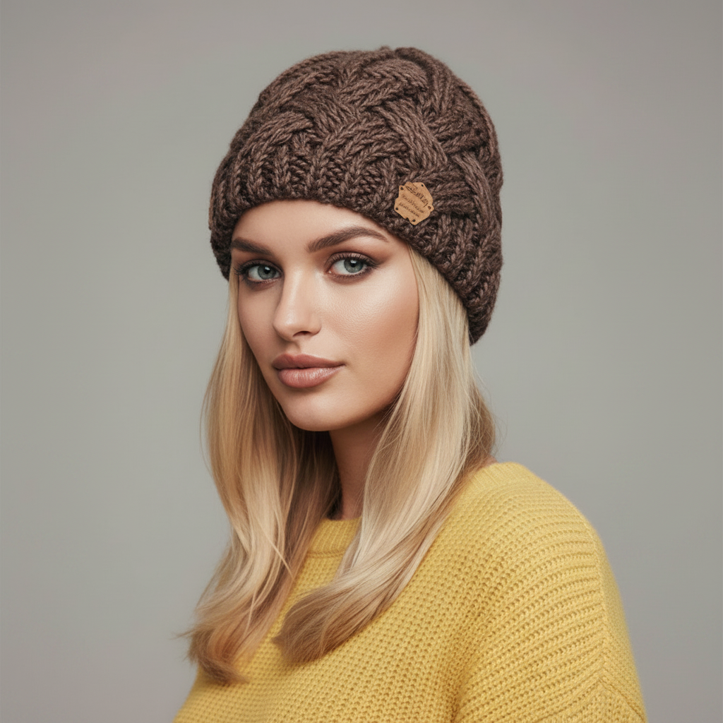 Women’s Beanie with Textured Weave