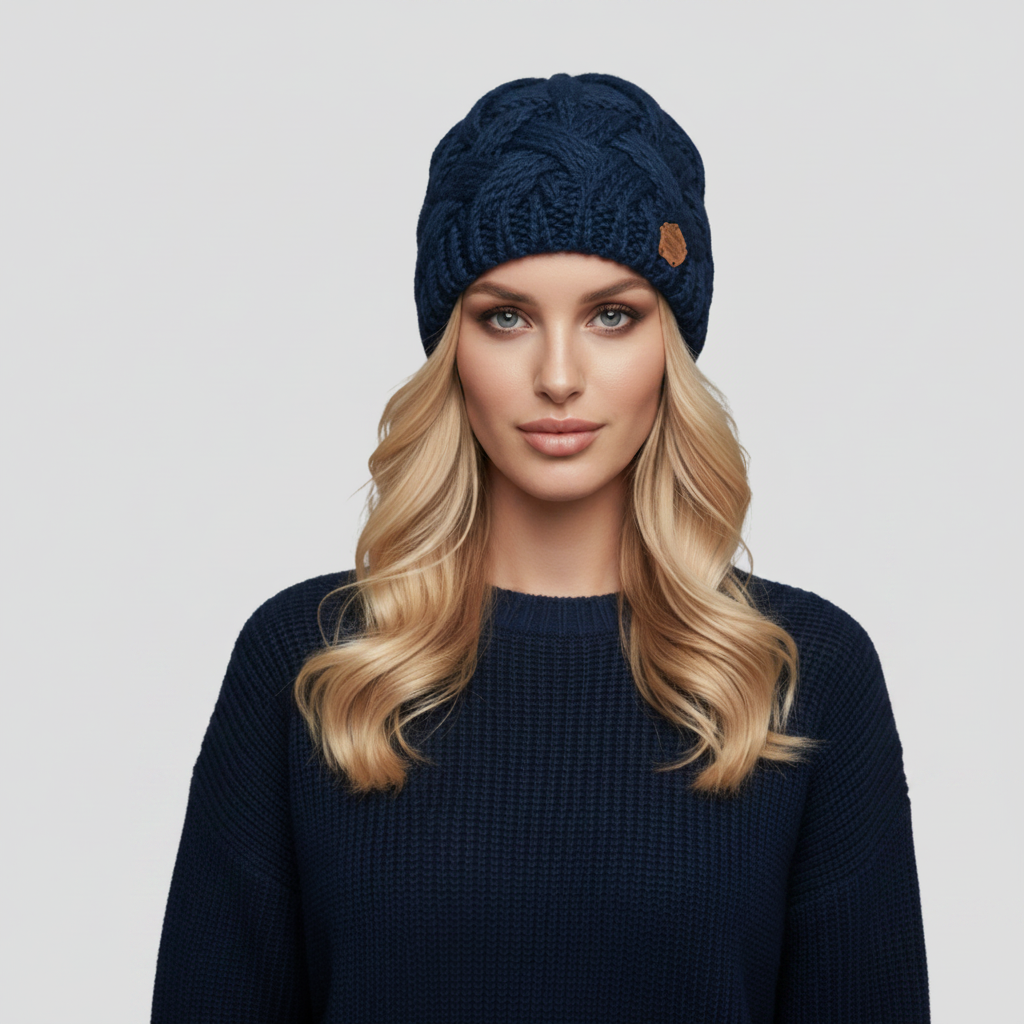 Women’s Beanie with Textured Weave