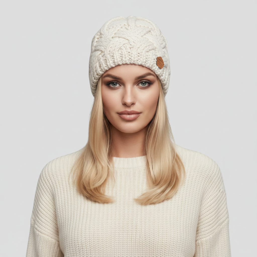 Women’s Beanie with Textured Weave
