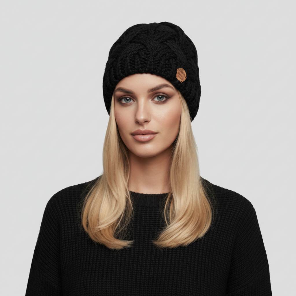 Women’s Beanie with Textured Weave