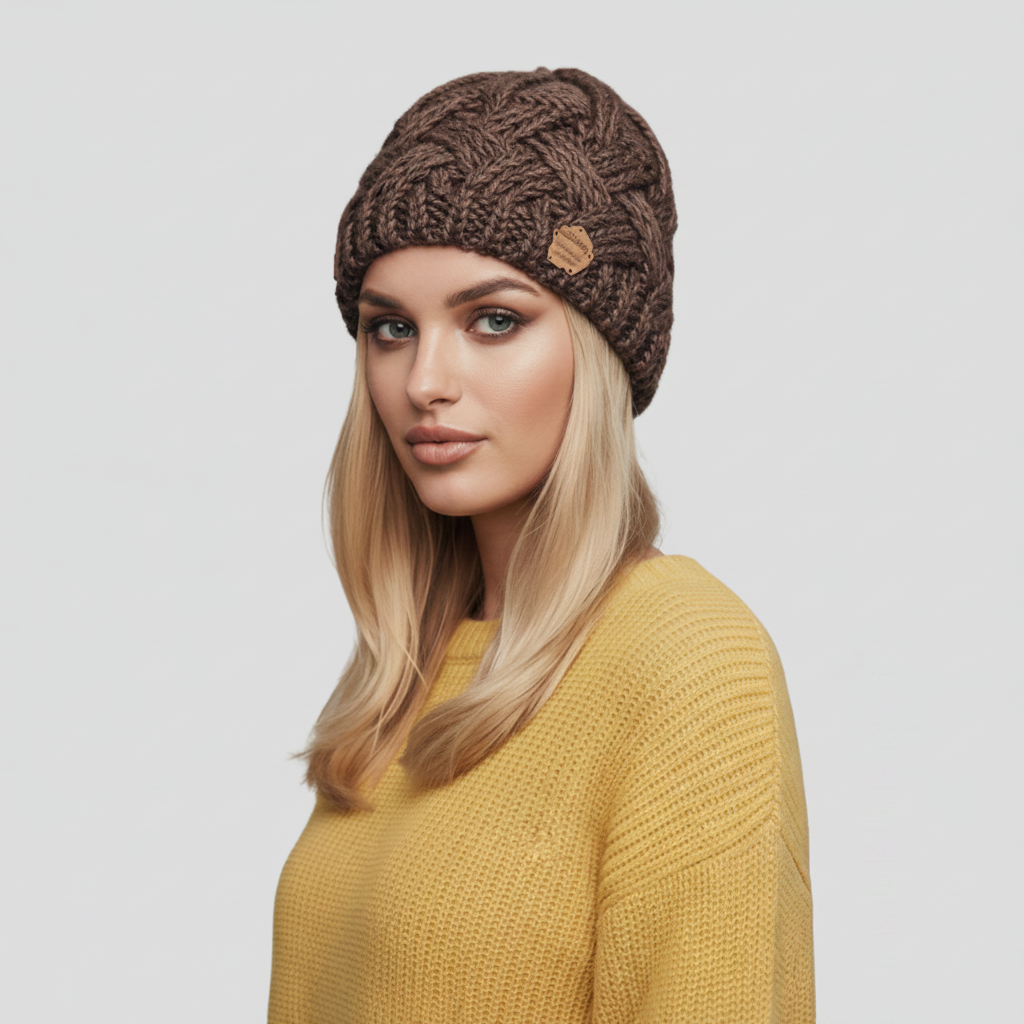 Women’s Beanie with Textured Weave