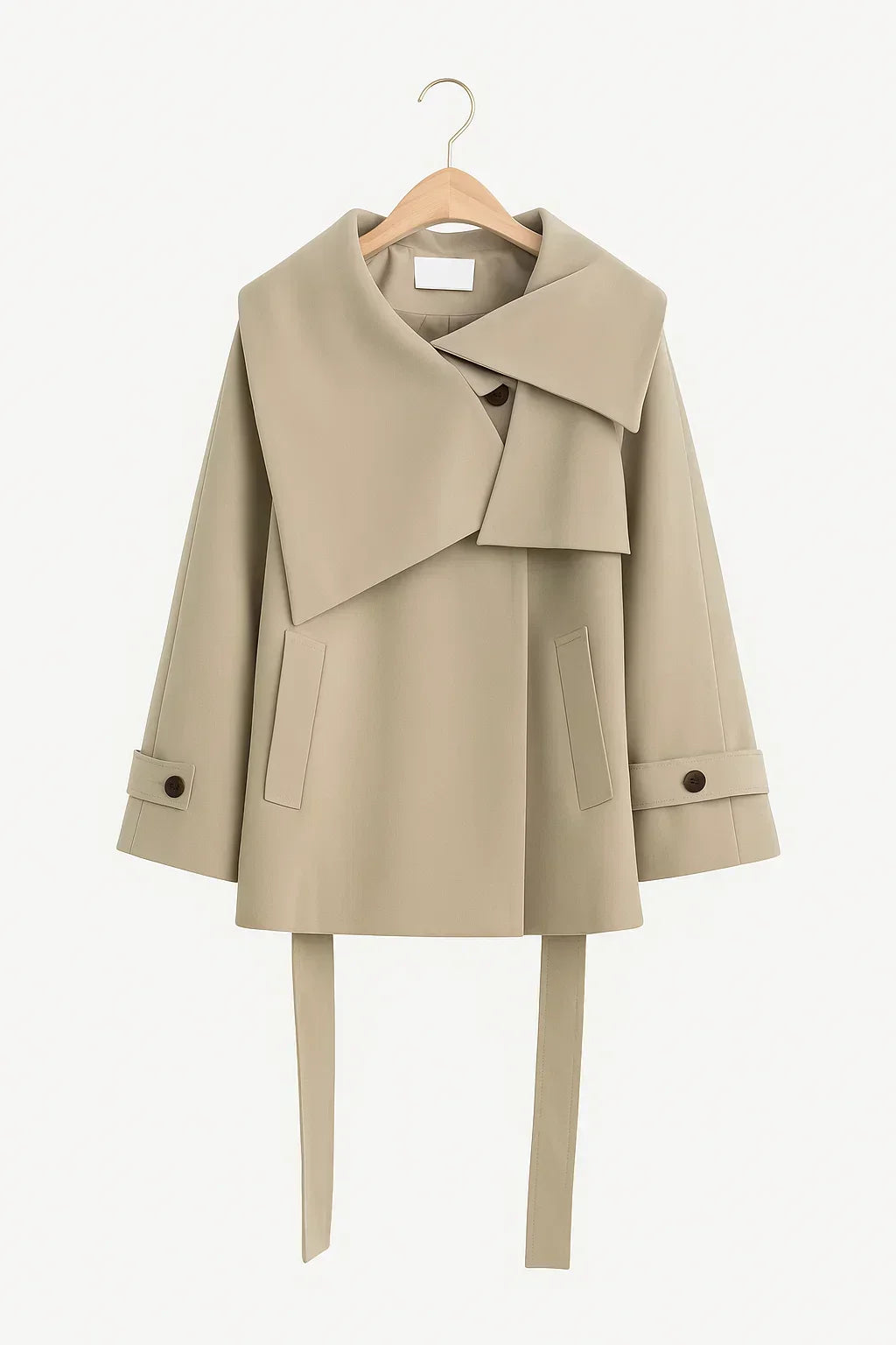Women's Belted Collared Jacket