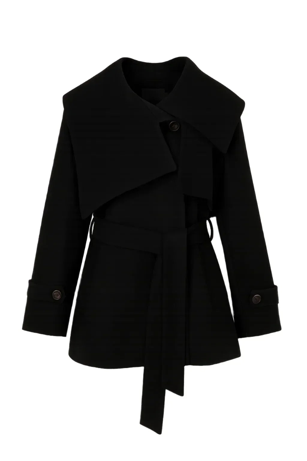 Women's Belted Collared Jacket