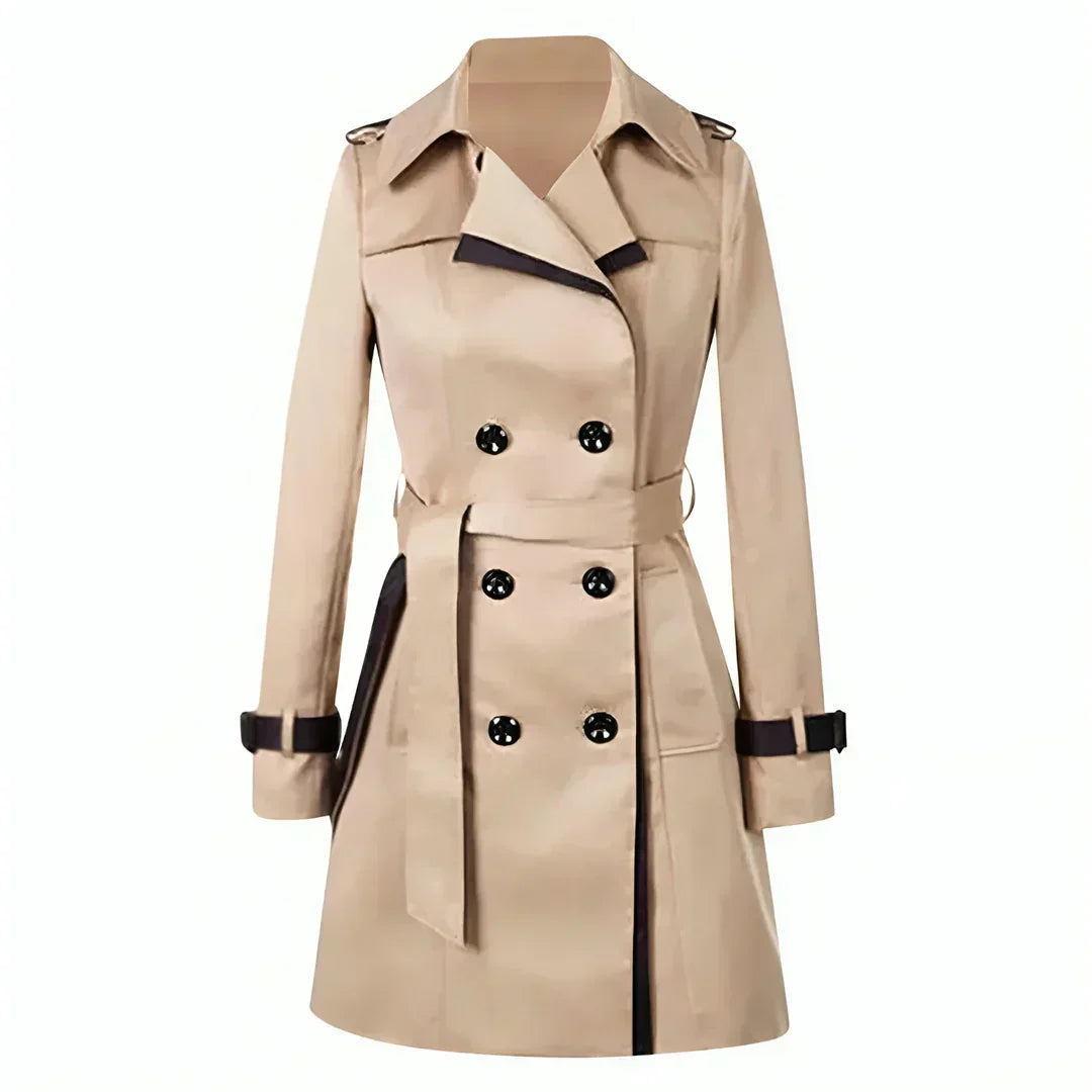 Women's Belted Double-Breasted Trench Coat