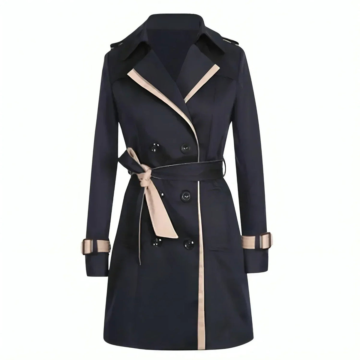Women's Belted Double-Breasted Trench Coat