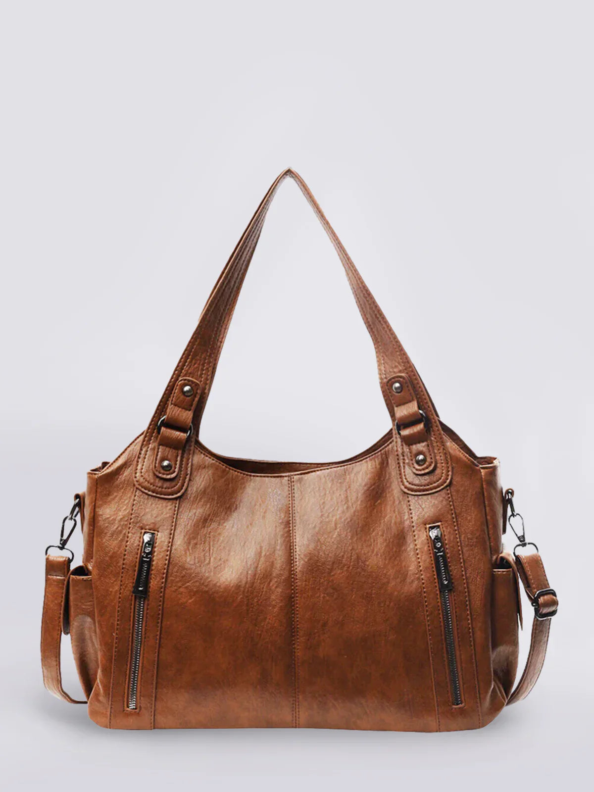 Women's Black Shoulder Bag - Stylish and Spacious with Multiple Compartments