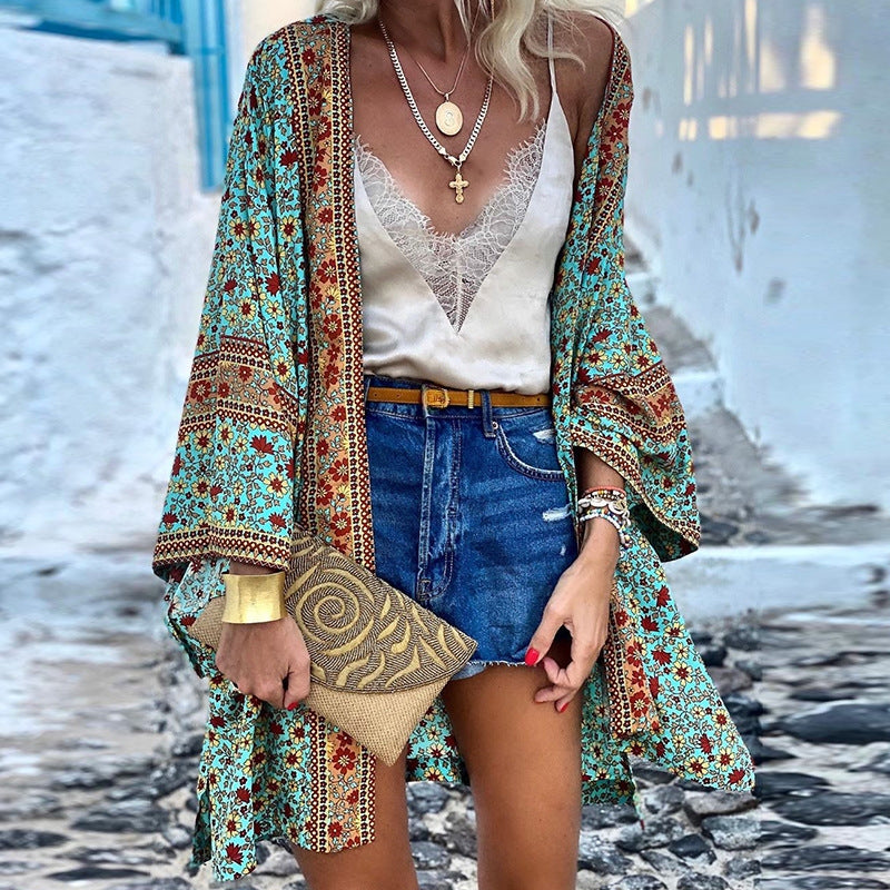 Women's Boho Patterned Cardigan