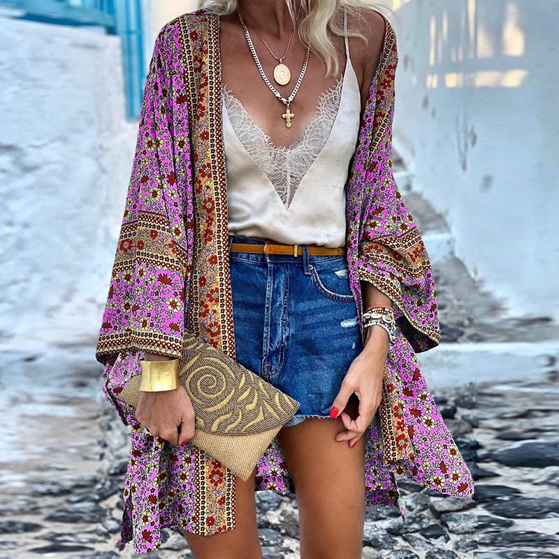 Women's Boho Patterned Cardigan