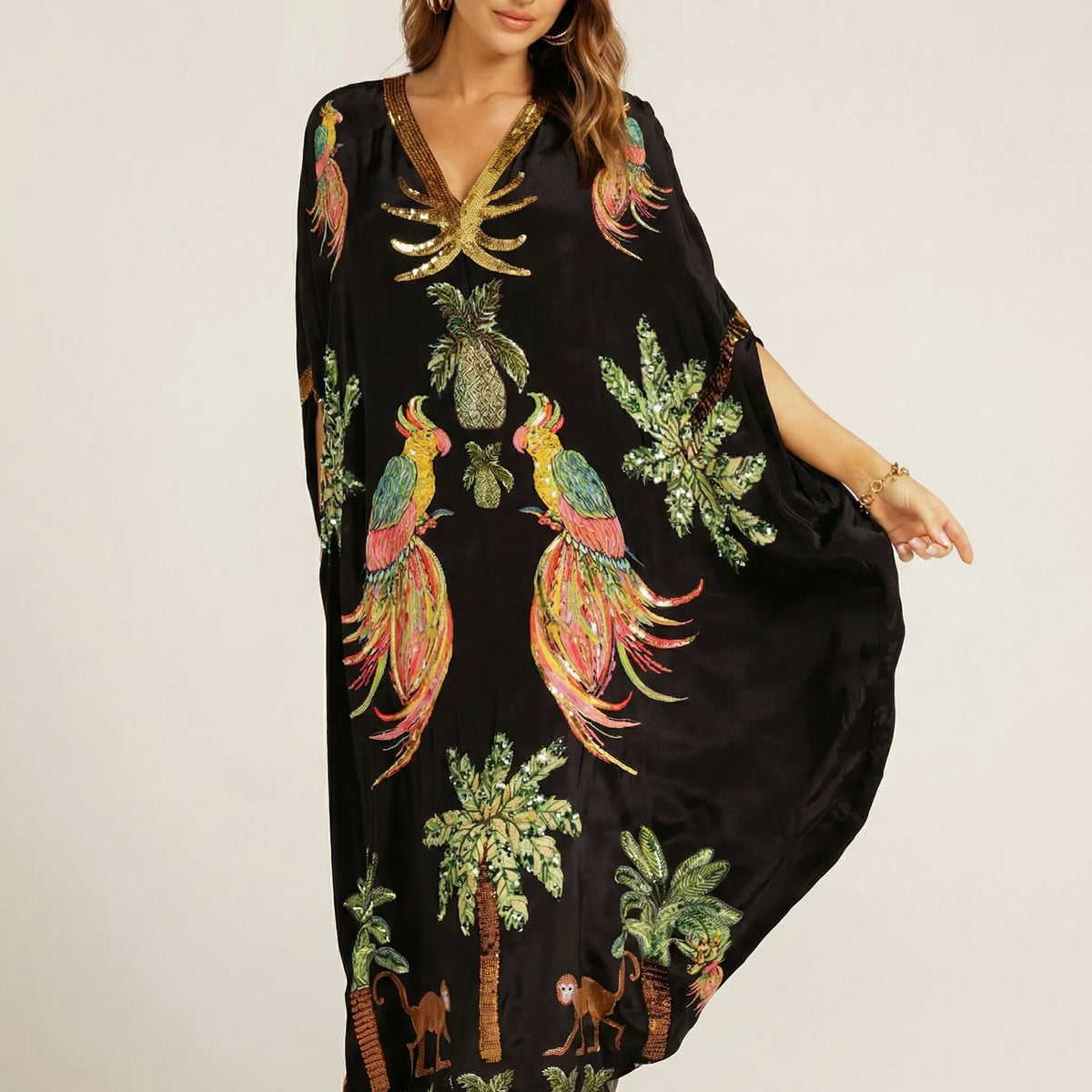 Women's Breezy Ankle-Length Kaftan – Chic Summer Comfort