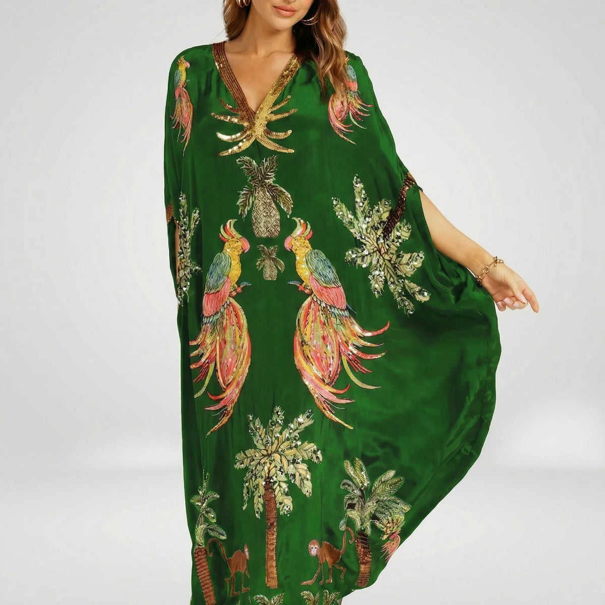 Women's Breezy Ankle-Length Kaftan – Chic Summer Comfort