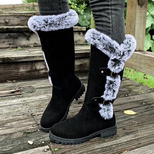 Women's Buckle Knee-High Boots