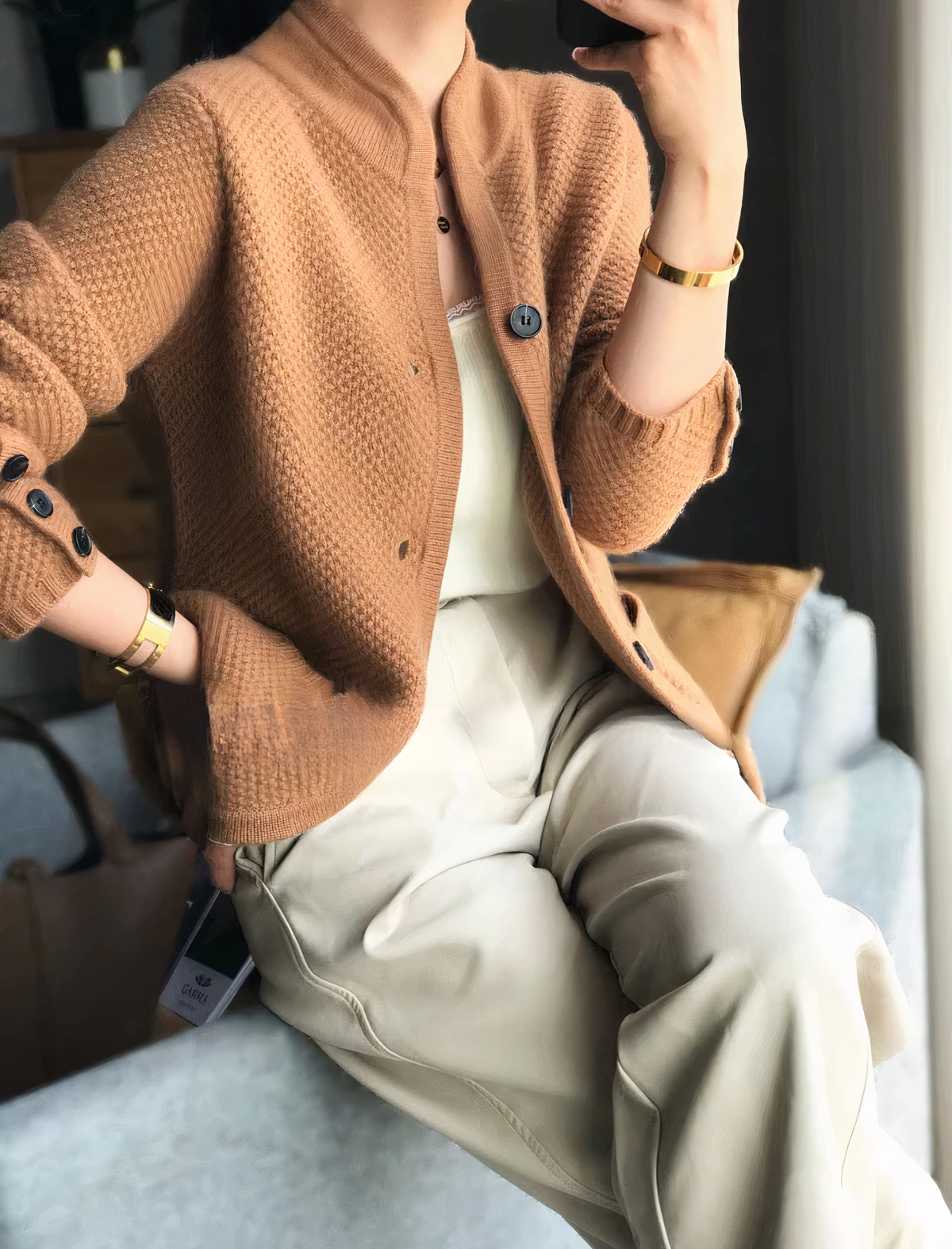 Women's Button-Down Cardigan for an Elegant Look