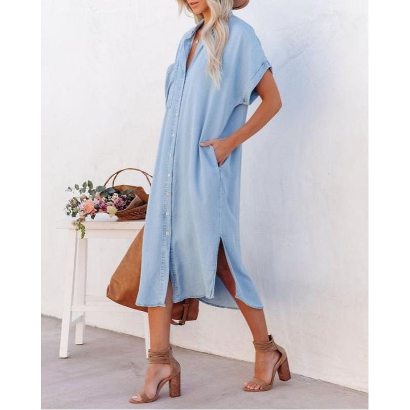 Women's Button-Down Midi Dress