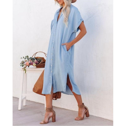 Women's Button-Down Midi Dress