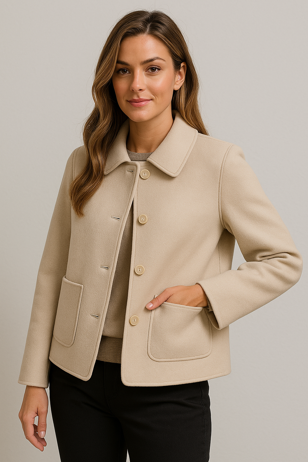 Women's Button-Down Patch Pocket Jacket
