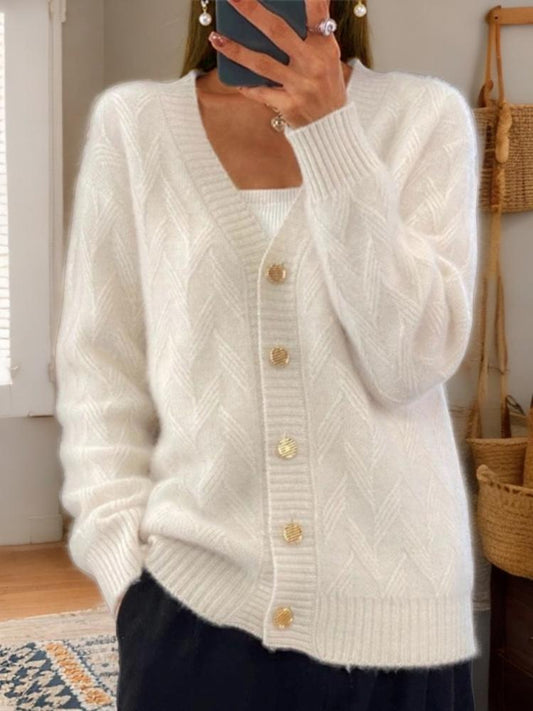 Women's Button-Front Cardigan Sweater
