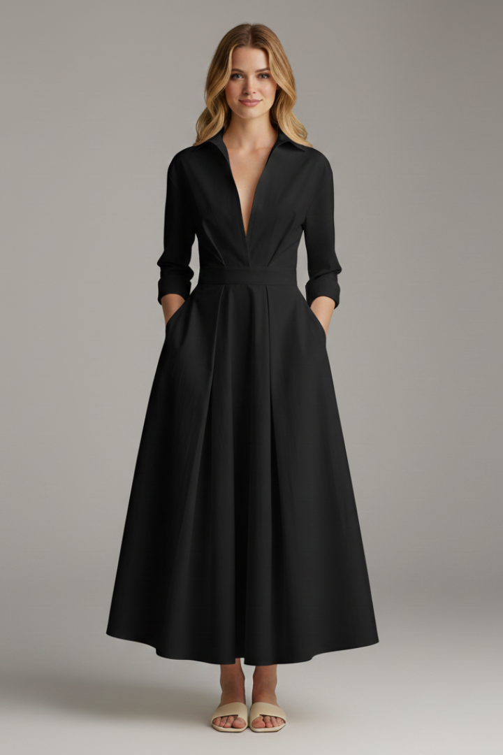 Women's Button-Front Midi Dress